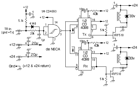 Cd4098be схема включения